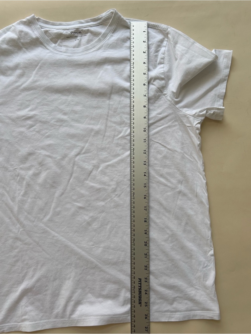 Vince Men’s Short Sleeve Crew T-Shirt - White size L - Picture 3 of 6